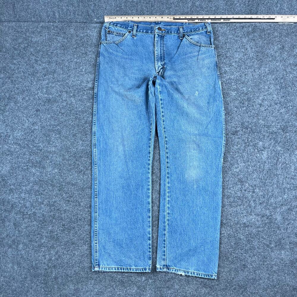 Dickies‎ Jeans Mens Blue 36x32 Straight Leg Workwear Carpenter Style Classic